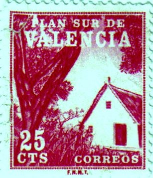 Valencia. Barraca valenciana. 1964