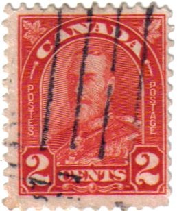 Jorge V. Canadá postage