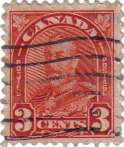 Jorge V. Canadá postage