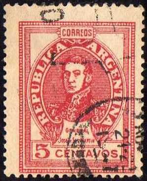 Jose de San martín 5 cent.