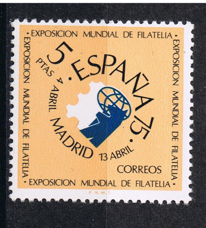 Edifil  2175  Esposición Mundial de Filatelia ESPAÑA 75  y Año Inter. de la Filatelia juvenil. 